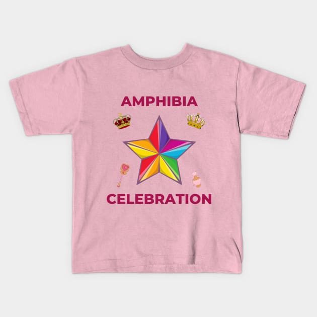 Amphibia Celebration Kids T-Shirt by Magical Elegant Beauty